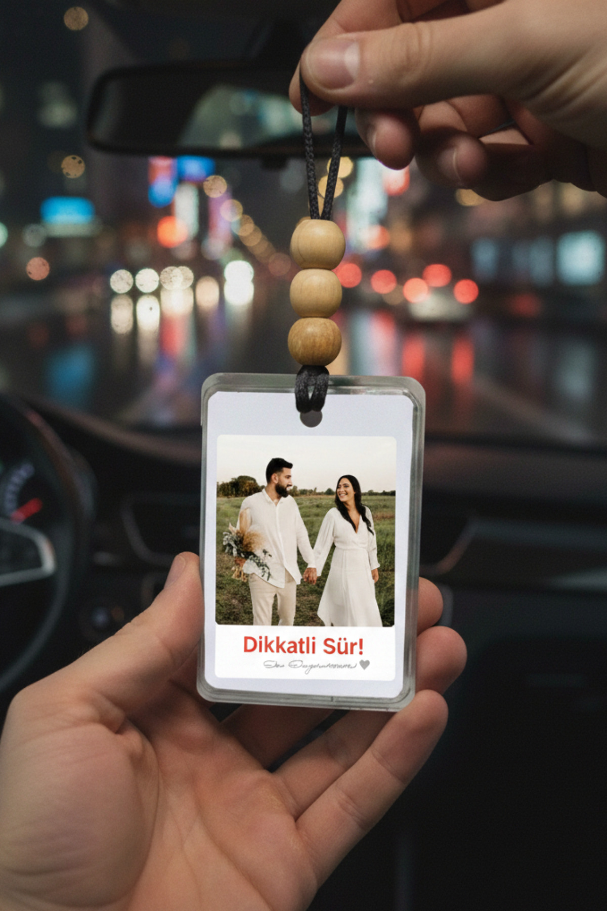 Fotoğraflı Araba Süsü, Dikiz Süsü, Kişiye özel Oto süsü, Araç Hediyesi, Sevgiliye Hediye